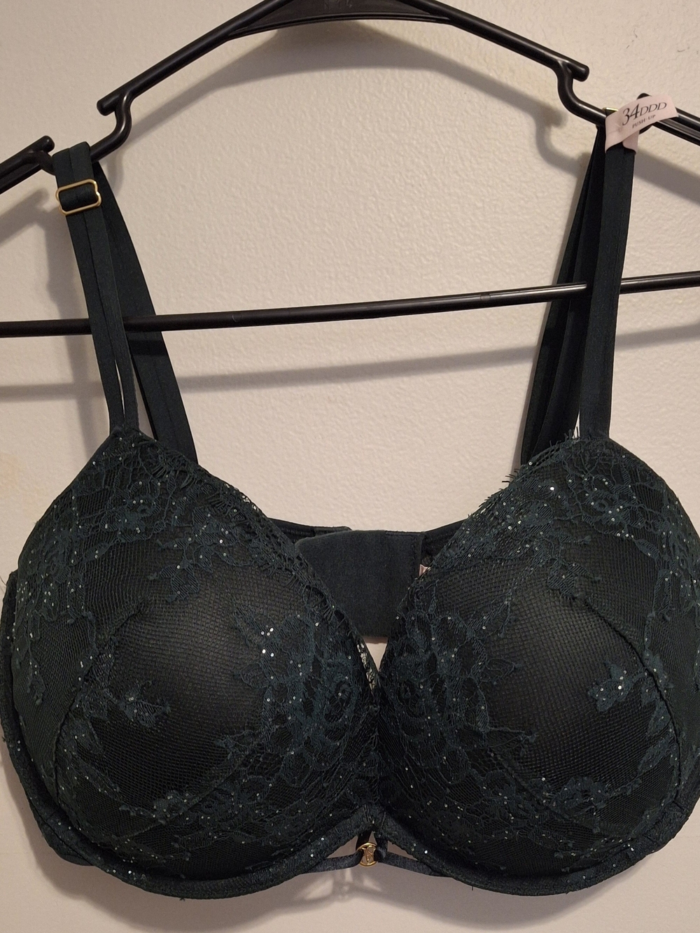 Victoria Secret Women’s Lace Push-Up Bra - Dark Green